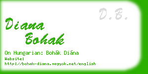 diana bohak business card